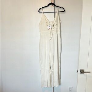 White Sleeveless Jumpsuit